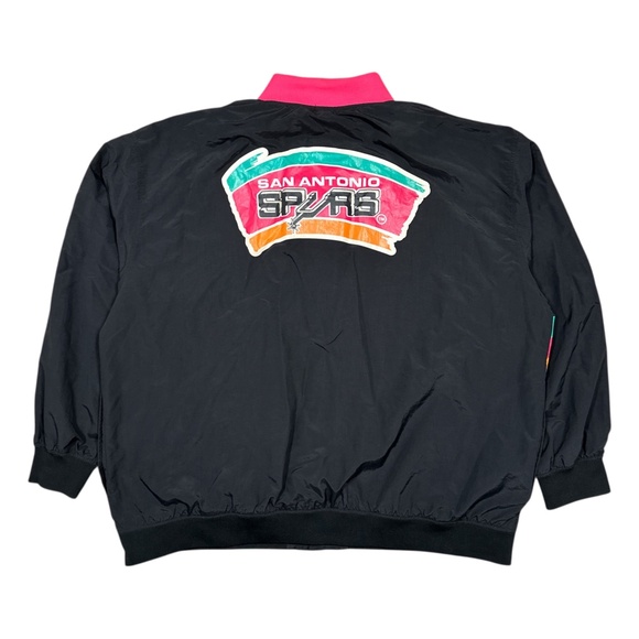 Mitchell & Ness San Antonio Spurs Hardwood Classics Windbreaker Jacket Mens 5XLB - Picture 2 of 13